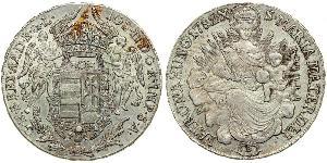 1 Thaler Reino de Hungría (1000-1918) Plata Joseph II, Holy Roman Emperor  (1741 - 1790)