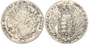 1 Thaler Reino de Hungría (1000-1918) Plata Joseph II, Holy Roman Emperor  (1741 - 1790)