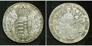 1 Thaler Reino de Hungría (1000-1918) Plata Joseph II, Holy Roman Emperor  (1741 - 1790)