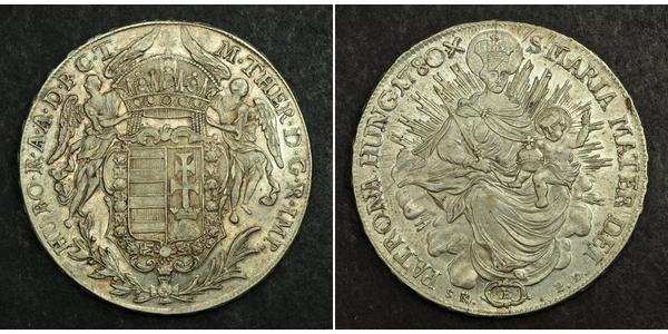 1 Thaler Reino de Hungría (1000-1918) Plata Maria Theresa of Austria (1717 - 1780)