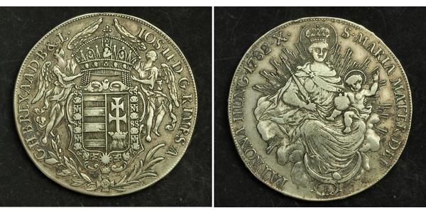 1 Thaler Reino de Hungría (1000-1918) Plata Joseph II, Holy Roman Emperor  (1741 - 1790)