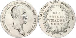 1 Thaler Reino de Prusia (1701-1918) Plata Federico Guillermo III de Prusia (1770 -1840)