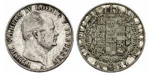 1 Thaler Reino de Prusia (1701-1918) Plata Federico Guillermo IV de Prusia (1795 - 1861)