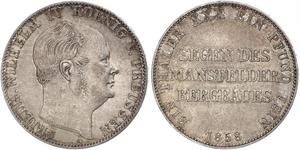 1 Thaler Reino de Prusia (1701-1918) Plata Federico Guillermo IV de Prusia (1795 - 1861)