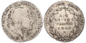 1 Thaler Reino de Prusia (1701-1918) Plata Federico Guillermo III de Prusia (1770 -1840)