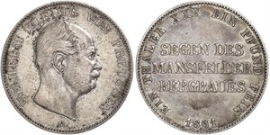 1 Thaler Reino de Prusia (1701-1918) Plata Wilhelm I, German Emperor (1797-1888)