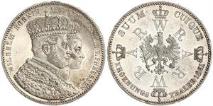 1 Thaler Reino de Prusia (1701-1918) Plata Wilhelm I, German Emperor (1797-1888)