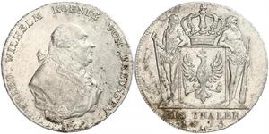 1 Thaler Reino de Prusia (1701-1918) Plata Federico Guillermo II de Prusia