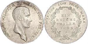 1 Thaler Reino de Prusia (1701-1918) Plata Federico Guillermo III de Prusia (1770 -1840)