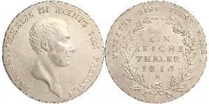 1 Thaler Reino de Prusia (1701-1918) Plata Federico Guillermo III de Prusia (1770 -1840)