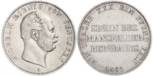 1 Thaler Reino de Prusia (1701-1918) Plata Wilhelm I, German Emperor (1797-1888)