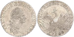 1 Thaler Reino de Prusia (1701-1918) Plata Federico II el Grande (1712 – 1786)