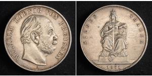 1 Thaler Reino de Prusia (1701-1918) Plata Wilhelm I, German Emperor (1797-1888)
