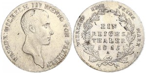 1 Thaler Reino de Prusia (1701-1918) Plata Federico Guillermo III de Prusia (1770 -1840)