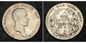 1 Thaler Reino de Prusia (1701-1918) Plata Federico Guillermo III de Prusia (1770 -1840)