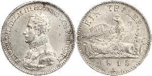 1 Thaler Reino de Prusia (1701-1918) Plata Federico Guillermo III de Prusia (1770 -1840)