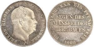 1 Thaler Reino de Prusia (1701-1918) Plata Federico Guillermo IV de Prusia (1795 - 1861)