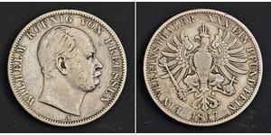 1 Thaler Reino de Prusia (1701-1918) Plata Wilhelm I, German Emperor (1797-1888)