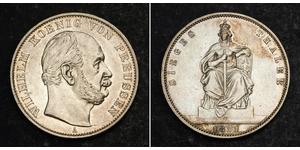 1 Thaler Reino de Prusia (1701-1918) Plata Wilhelm I, German Emperor (1797-1888)