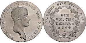 1 Thaler Reino de Prusia (1701-1918) Plata Federico Guillermo III de Prusia (1770 -1840)