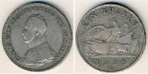 1 Thaler Reino de Prusia (1701-1918) Plata Federico Guillermo III de Prusia (1770 -1840)