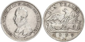 1 Thaler Reino de Prusia (1701-1918) Plata Federico Guillermo III de Prusia (1770 -1840)