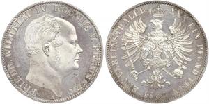 1 Thaler Reino de Prusia (1701-1918) Plata Federico Guillermo IV de Prusia (1795 - 1861)