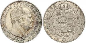 1 Thaler Reino de Prusia (1701-1918) Plata Federico Guillermo IV de Prusia (1795 - 1861)