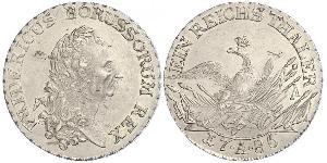 1 Thaler Reino de Prusia (1701-1918) Plata Federico II el Grande (1712 – 1786)