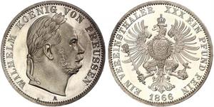 1 Thaler Reino de Prusia (1701-1918) Plata Wilhelm I, German Emperor (1797-1888)