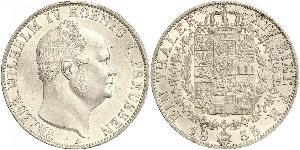 1 Thaler Reino de Prusia (1701-1918) Plata Federico Guillermo IV de Prusia (1795 - 1861)