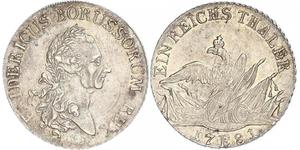 1 Thaler Reino de Prusia (1701-1918) Plata Federico II el Grande (1712 – 1786)