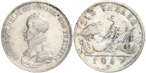 1 Thaler Reino de Prusia (1701-1918) Plata Federico Guillermo III de Prusia (1770 -1840)