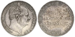 1 Thaler Reino de Prusia (1701-1918) Plata Federico Guillermo IV de Prusia (1795 - 1861)