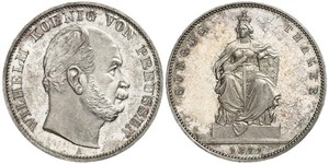 1 Thaler Reino de Prusia (1701-1918) Plata Wilhelm I, German Emperor (1797-1888)