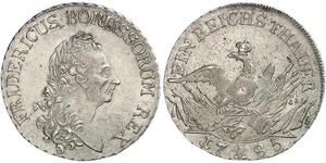 1 Thaler Reino de Prusia (1701-1918) Plata Federico II el Grande (1712 – 1786)