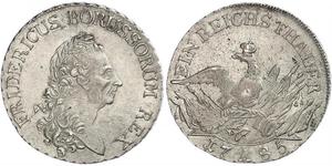 1 Thaler Reino de Prusia (1701-1918) Plata Federico II el Grande (1712 – 1786)