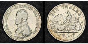 1 Thaler Reino de Prusia (1701-1918) Plata Federico Guillermo III de Prusia (1770 -1840)