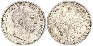 1 Thaler Reino de Prusia (1701-1918) Plata Wilhelm I, German Emperor (1797-1888)