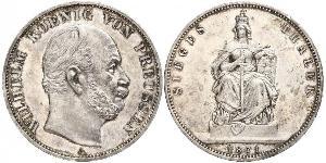 1 Thaler Reino de Prusia (1701-1918) Plata Wilhelm I, German Emperor (1797-1888)