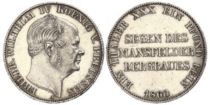 1 Thaler Reino de Prusia (1701-1918) Plata Federico Guillermo IV de Prusia (1795 - 1861)