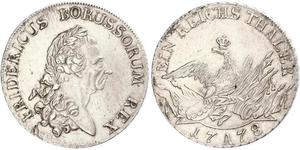 1 Thaler Reino de Prusia (1701-1918) Plata Federico II el Grande (1712 – 1786)