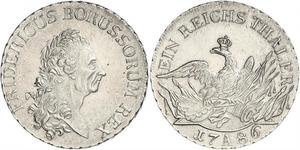 1 Thaler Reino de Prusia (1701-1918) Plata Federico II el Grande (1712 – 1786)