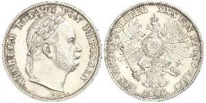 1 Thaler Reino de Prusia (1701-1918) Plata Wilhelm I, German Emperor (1797-1888)