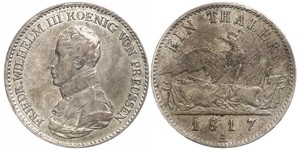 1 Thaler Reino de Prusia (1701-1918) Plata Federico Guillermo III de Prusia (1770 -1840)