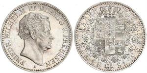 1 Thaler Reino de Prusia (1701-1918) Plata Federico Guillermo III de Prusia (1770 -1840)