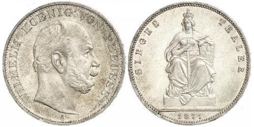 1 Thaler Reino de Prusia (1701-1918) Plata Wilhelm I, German Emperor (1797-1888)