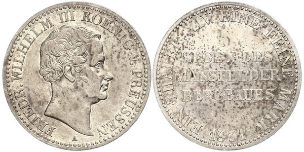 1 Thaler Reino de Prusia (1701-1918) Plata Federico Guillermo III de Prusia (1770 -1840)