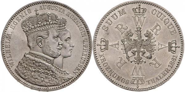 1 Thaler Reino de Prusia (1701-1918) Plata Wilhelm I, German Emperor (1797-1888)