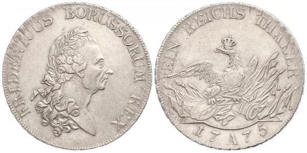 1 Thaler Reino de Prusia (1701-1918) Plata Federico II el Grande (1712 – 1786)
